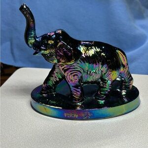 Robert Henry Glass Mosser Carnival Elephant Figurine - 1981